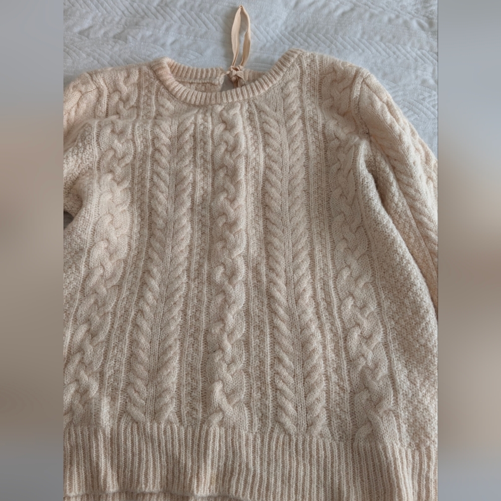 Zara Women's Cable Knit Sweater - Pink
